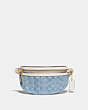 Chain Belt Bag In Signature Chambray With Quilting