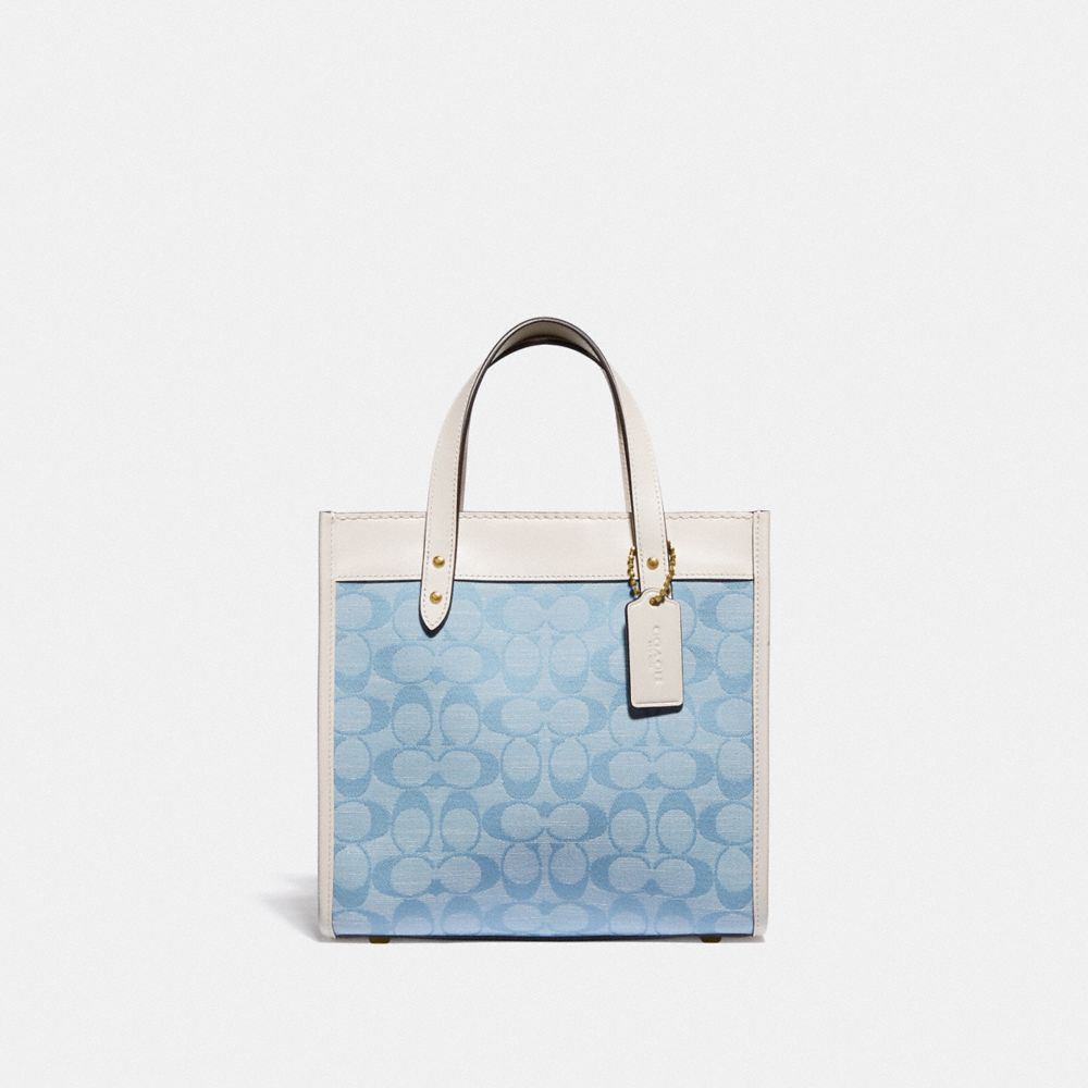 Field Tote 22 In Signature Chambray COACH