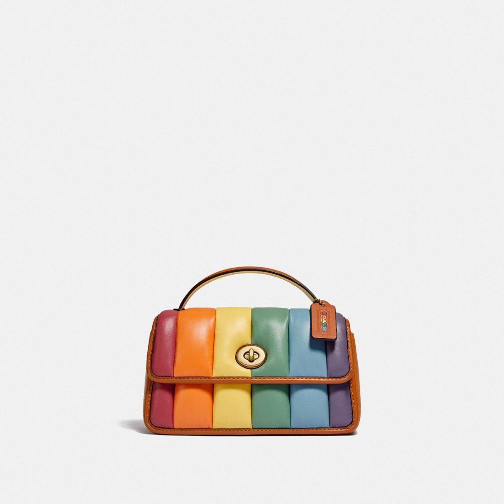 Turnlock Clutch 20 With Rainbow Quilting | COACH®