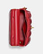 COACH®,WILLIS TOP HANDLE 18 WITH QUILTING,Nappa leather,Mini,Brass/Red Apple,Inside View,Top View