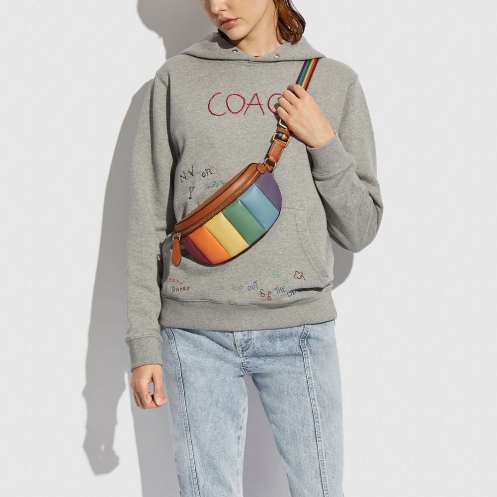 COACH®,Bethany Belt Bag With Rainbow Quilting,,Detail View