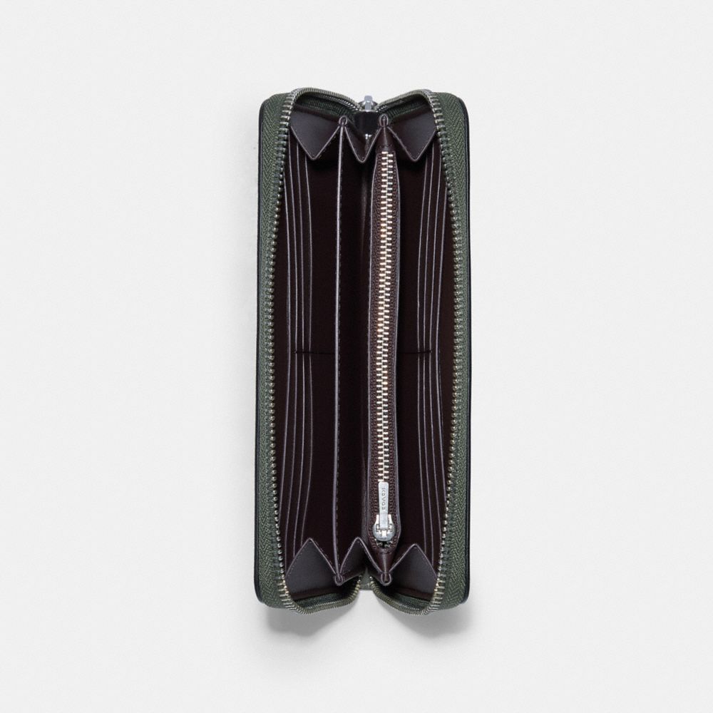 Long Zip Around Wallet In Signature Leather