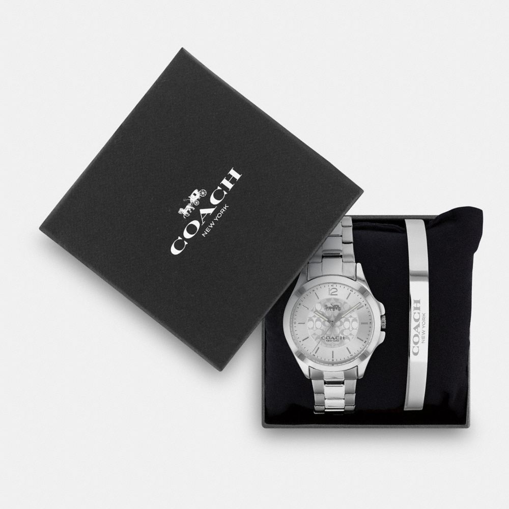 COACH®,LIBBY WATCH GIFT SET, 37MM,Stainless Steel,Front View