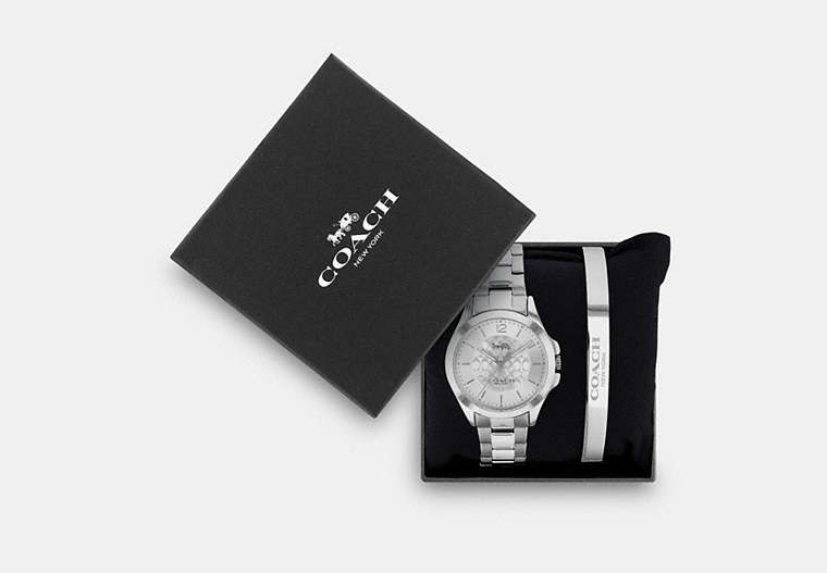 COACH®,LIBBY WATCH GIFT SET, 37MM,Metal,Stainless Steel,Front View
