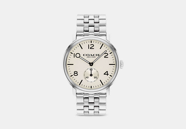 COACH®,HARRISON WATCH, 42MM,Metal,Stainless Steel,Front View