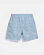 COACH®,SIGNATURE SWIM TRUNKS,Polyester,Chambray,Front View