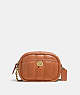 COACH®,SMALL CAMERA BAG WITH QUILTING,Leather,Mini,Brass/Canyon,Front View