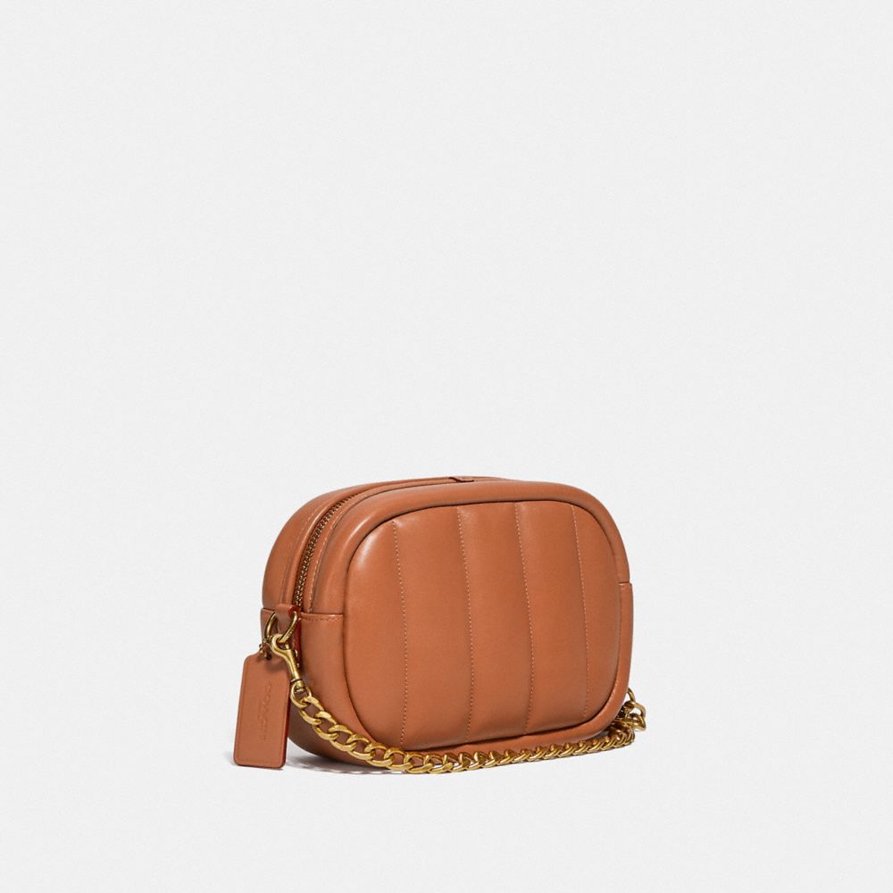COACH®,Small Camera Bag With Quilting,,Angle View