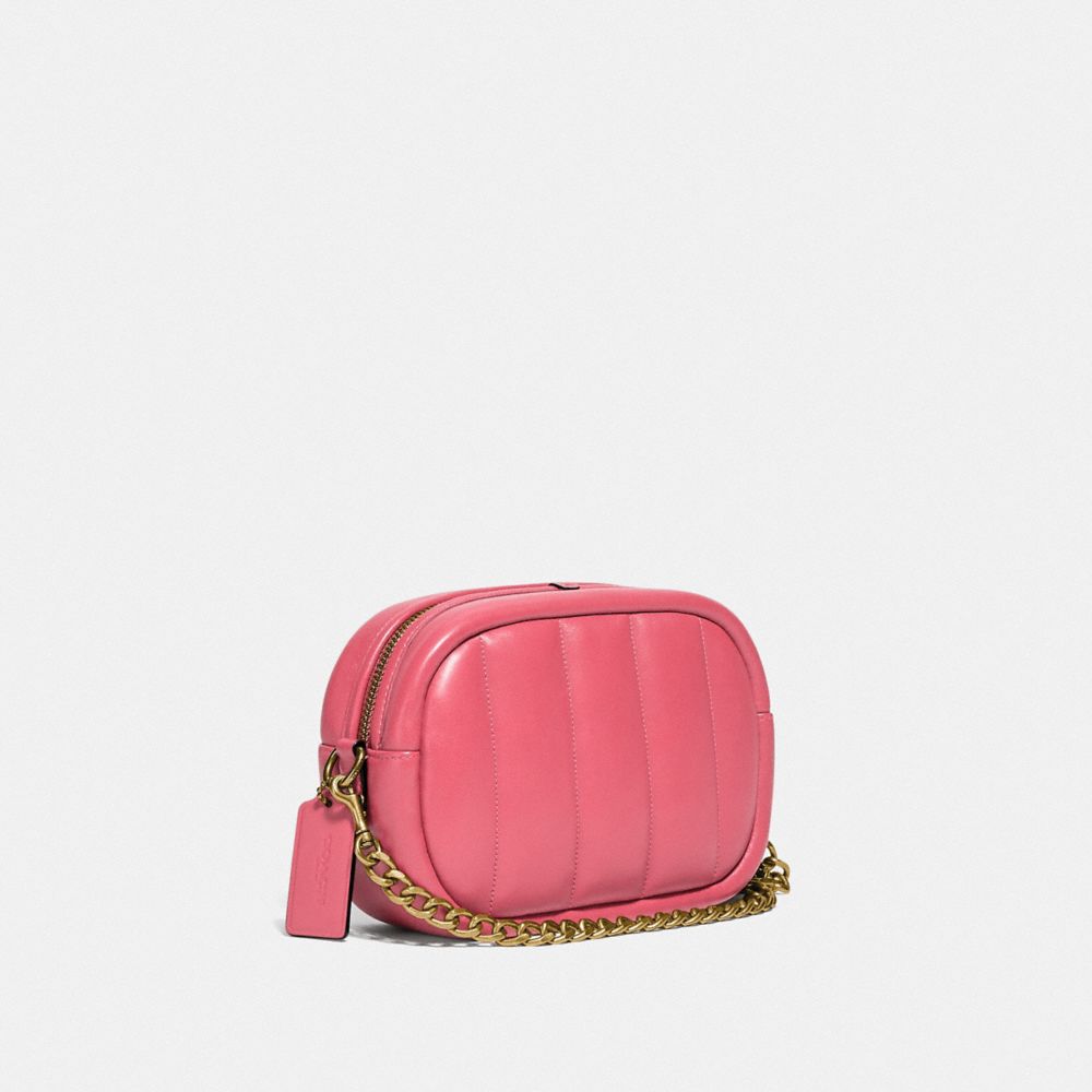 Coach red quilted camera on sale bag