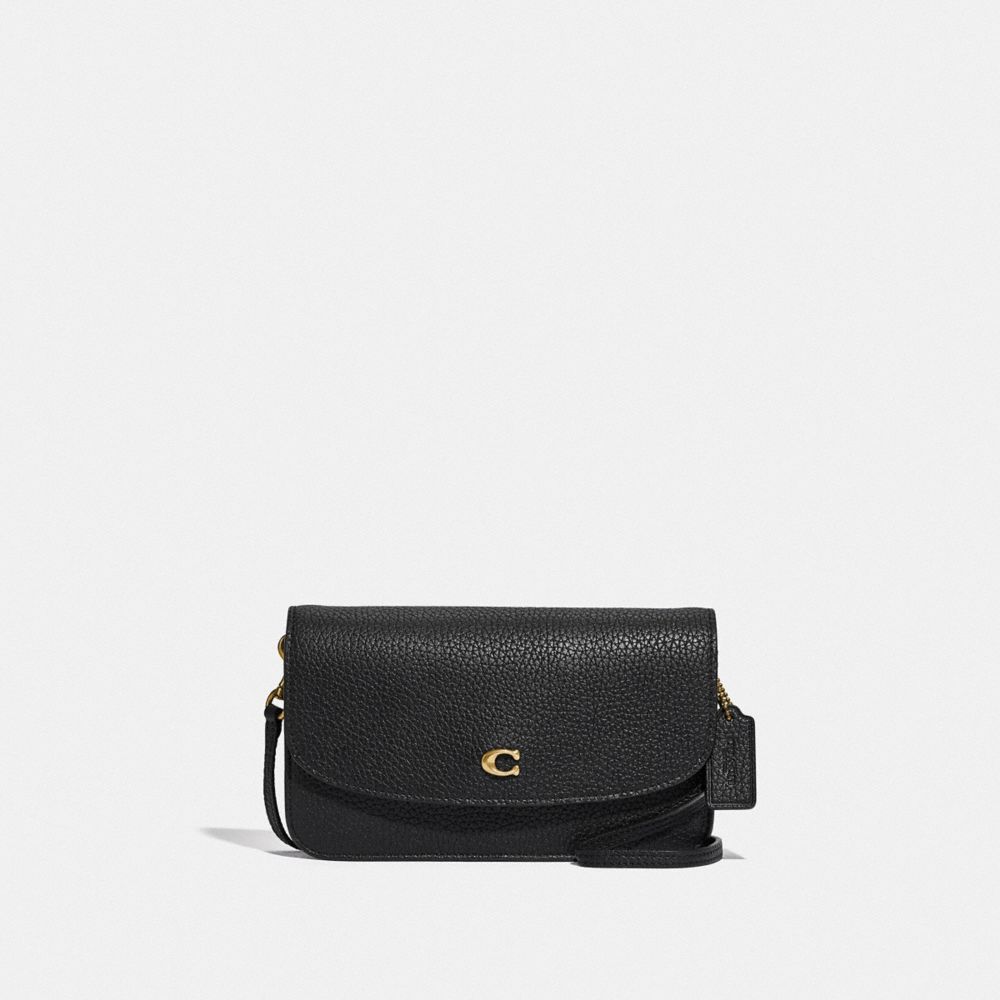 Leather Crossbody Pouch- Black