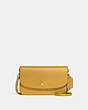 COACH®,HAYDEN CROSSBODY BAG,Pebbled Leather,Mini,Brass/Yellow Gold,Front View