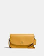COACH®,HAYDEN CROSSBODY,Pebbled Leather,Mini,Brass/Buttercup,Front View