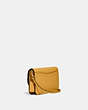 COACH®,HAYDEN CROSSBODY BAG,Pebbled Leather,Mini,Brass/Buttercup,Angle View