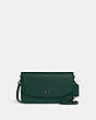 COACH®,HAYDEN CROSSBODY,Pebbled Leather,Mini,Pewter/Forest,Front View