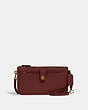 COACH®,NOA POP-UP MESSENGER,Pebbled Leather,Mini,Brass/Wine,Front View