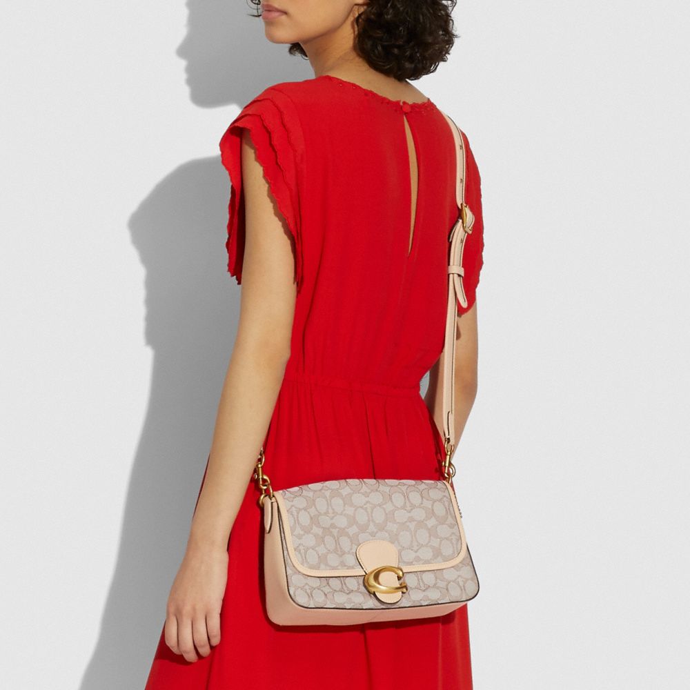 COACH®  Soft Tabby Shoulder Bag In Micro Signature Jacquard