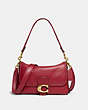 COACH®,SOFT TABBY SHOULDER BAG,Smooth Leather,Medium,Brass/Brick Red,Front View