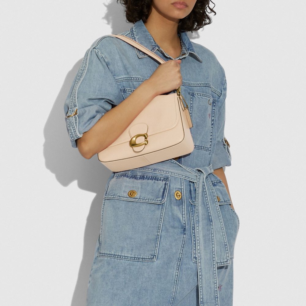 COACH®,Soft Tabby Shoulder Bag,Leather,Shoulder Bag,Logo,Gold Metal,Casual,,Detail View