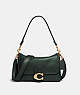 COACH®,SOFT TABBY SHOULDER BAG,Smooth Leather,Medium,Brass/Amazon Green,Front View