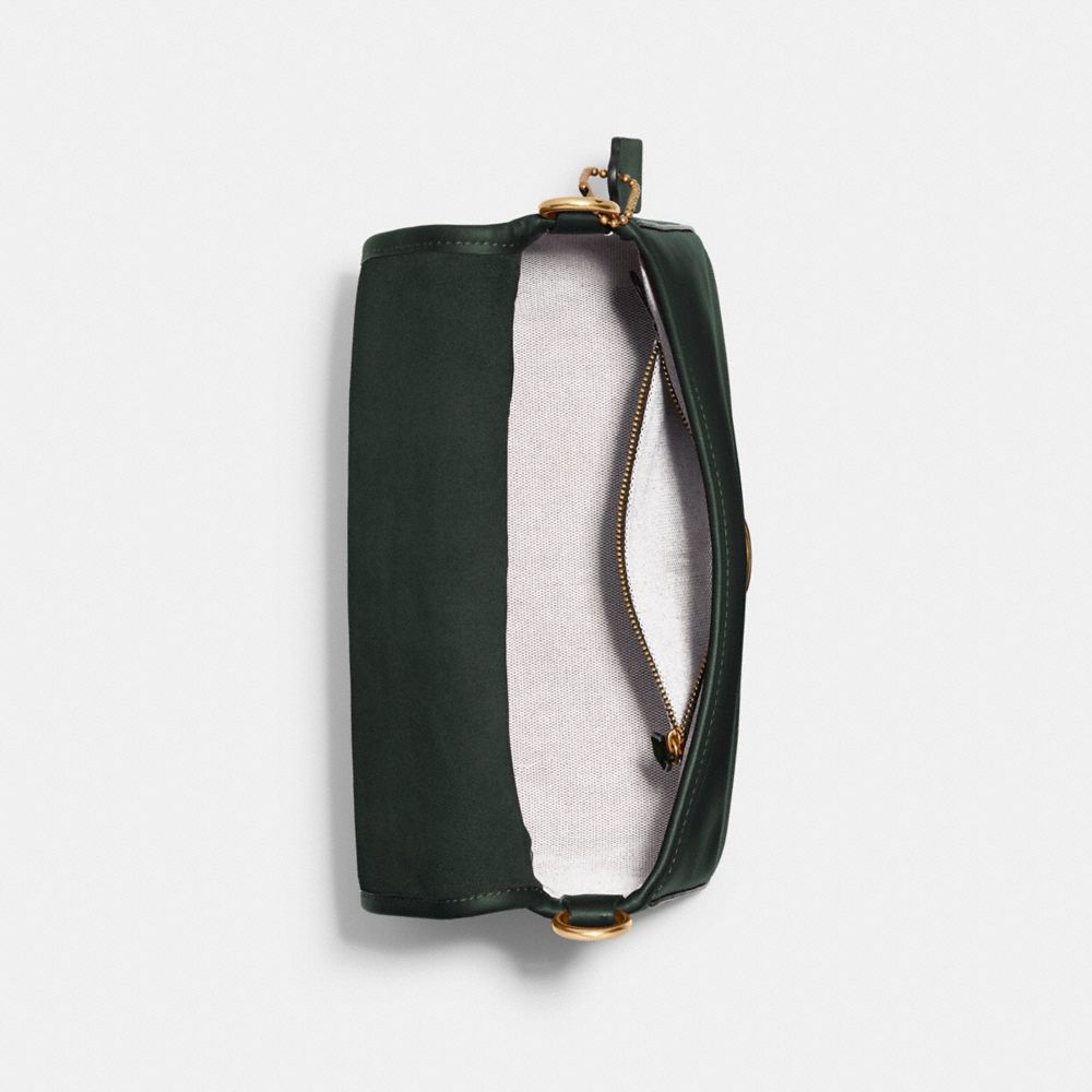 COACH®,Soft Tabby Shoulder Bag,Leather,Shoulder Bag,Metal,Logo,Gold Metal,Day Party,,Inside View,Top View