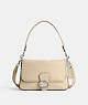COACH®,SOFT TABBY SHOULDER BAG,Smooth Leather,Medium,Silver/Ivory,Front View
