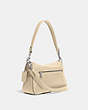 COACH®,SOFT TABBY SHOULDER BAG,Smooth Leather,Medium,Silver/Ivory,Angle View