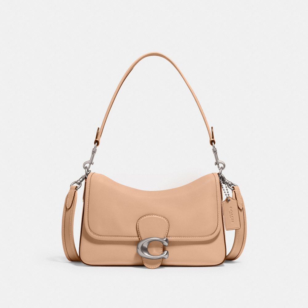 Dianoia Beige Faux Leather Crossbody Bag