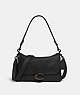 COACH®,SOFT TABBY SHOULDER BAG,Smooth Leather,Medium,Pewter/Black,Front View