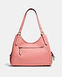 COACH®,LORI SHOULDER BAG,Pebble Leather,Large,Brass/Candy Pink,Back View