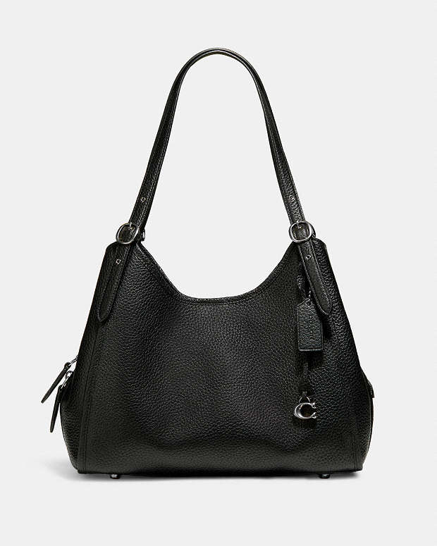Buy the Coach Monogram Shoulder Bag Black