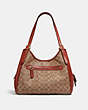 COACH®,LORI SHOULDER BAG IN SIGNATURE CANVAS,canvas,Medium,Brass/Tan/Rust,Back View