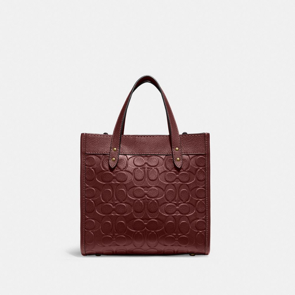 COACH®,Field Tote 22 In Signature Leather,,Back View