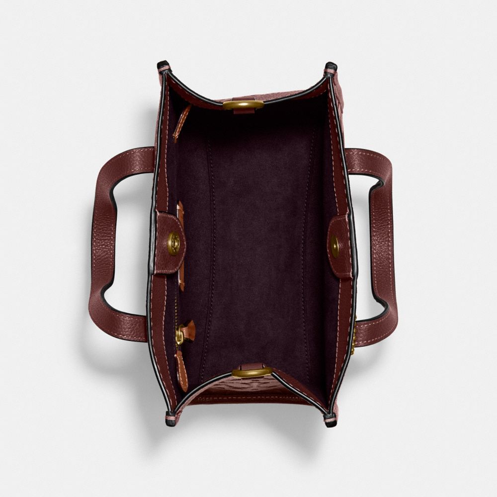 COACH®,Field Tote 22 In Signature Leather,,Inside View,Top View