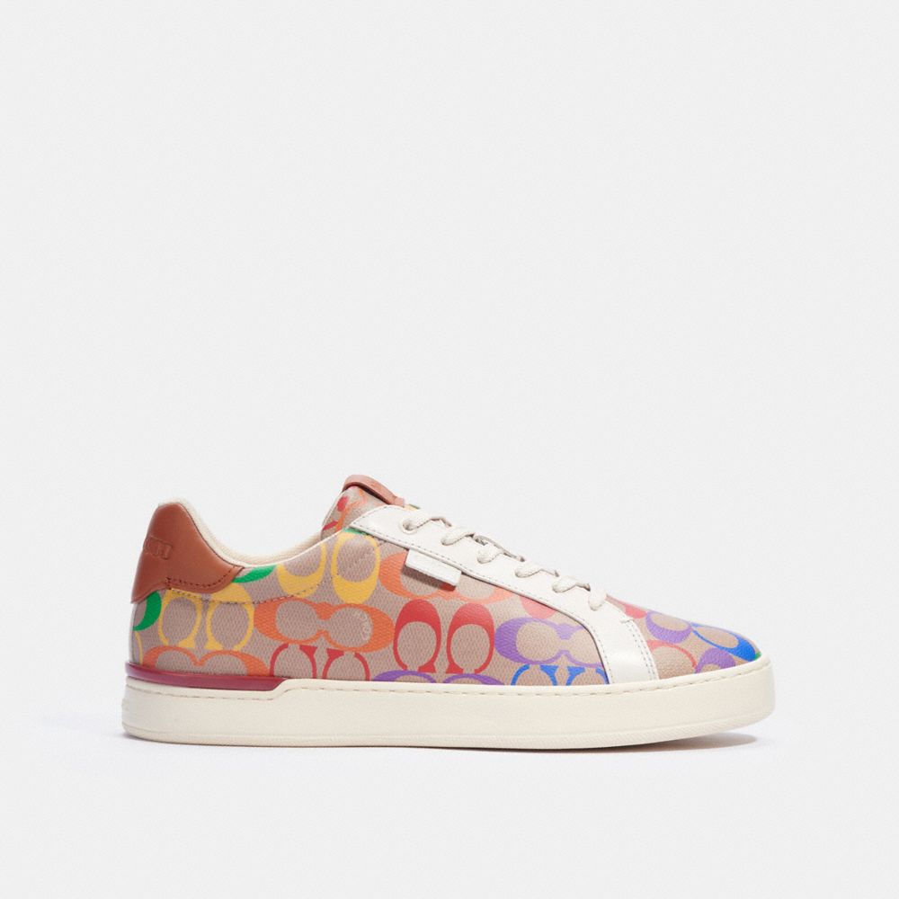 Lowline Low Top Sneaker In Rainbow Signature Canvas