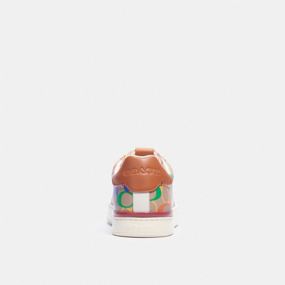 COACH®,Lowline Low Top Sneaker In Rainbow Signature Canvas,,Alternate View