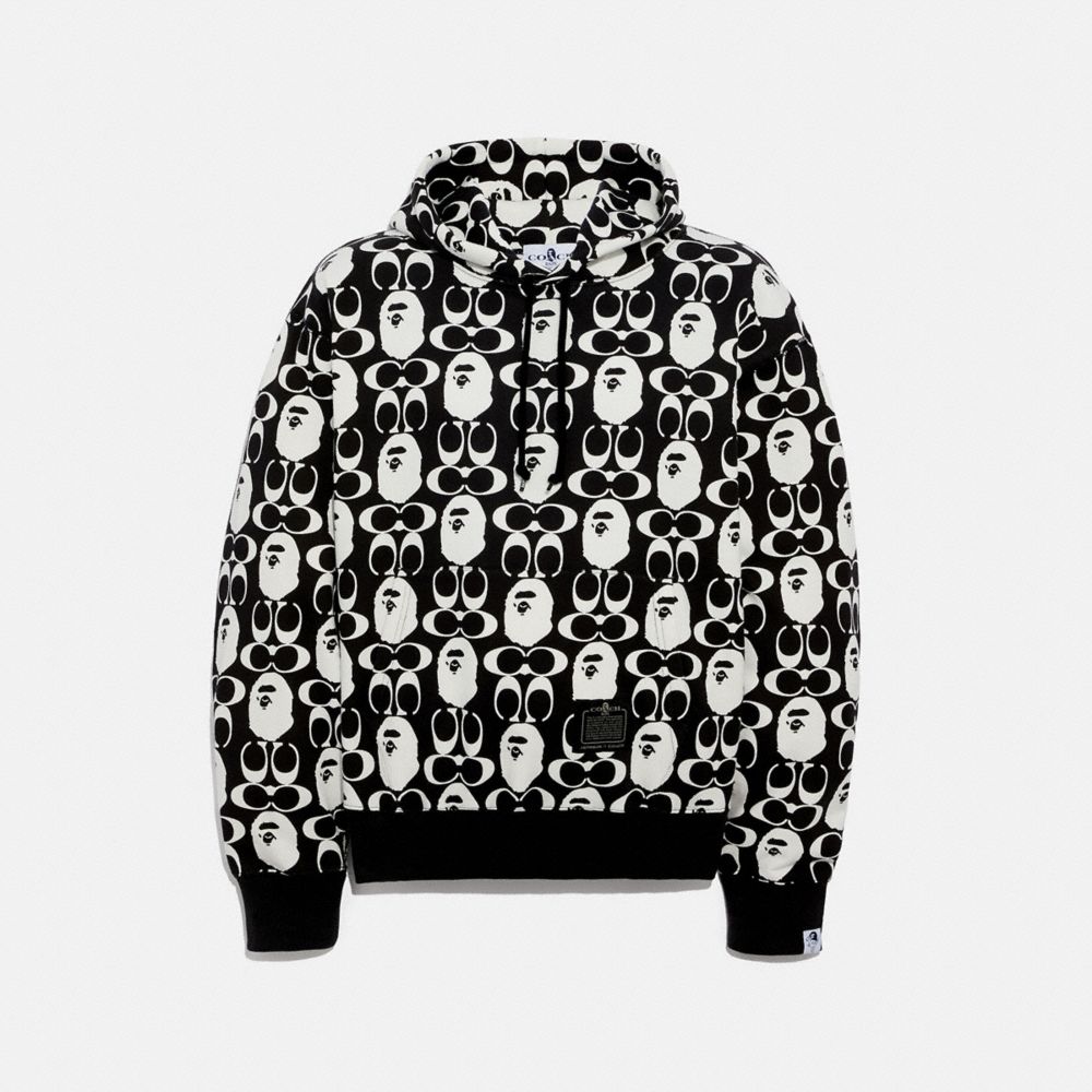 Bape white and black hoodie online