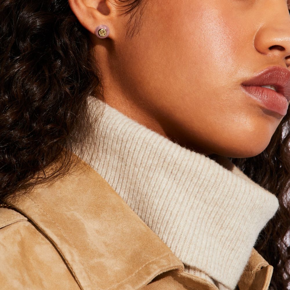 Boucles D'oreilles Coussin Cristal Semi Précieux