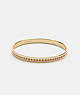 COACH®,SIGNATURE BANGLE,Enamel/Plated Brass,Gold/Chalk Multi,Front View
