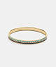 COACH®,SIGNATURE BANGLE,Enamel/Plated Brass,Gold/Navy Multi,Front View
