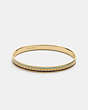 COACH®,SIGNATURE BANGLE,Enamel/Plated Brass,Gold/Buttercup/Grey,Front View