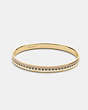 COACH®,SIGNATURE BANGLE,Enamel/Plated Brass,Gold/ Chalk Pale Pink Multi,Front View