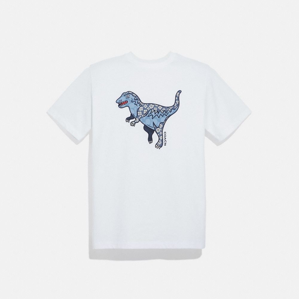 COACH®,REXY T-SHIRT IN ORGANIC COTTON,cotton,White,Front View image number 0