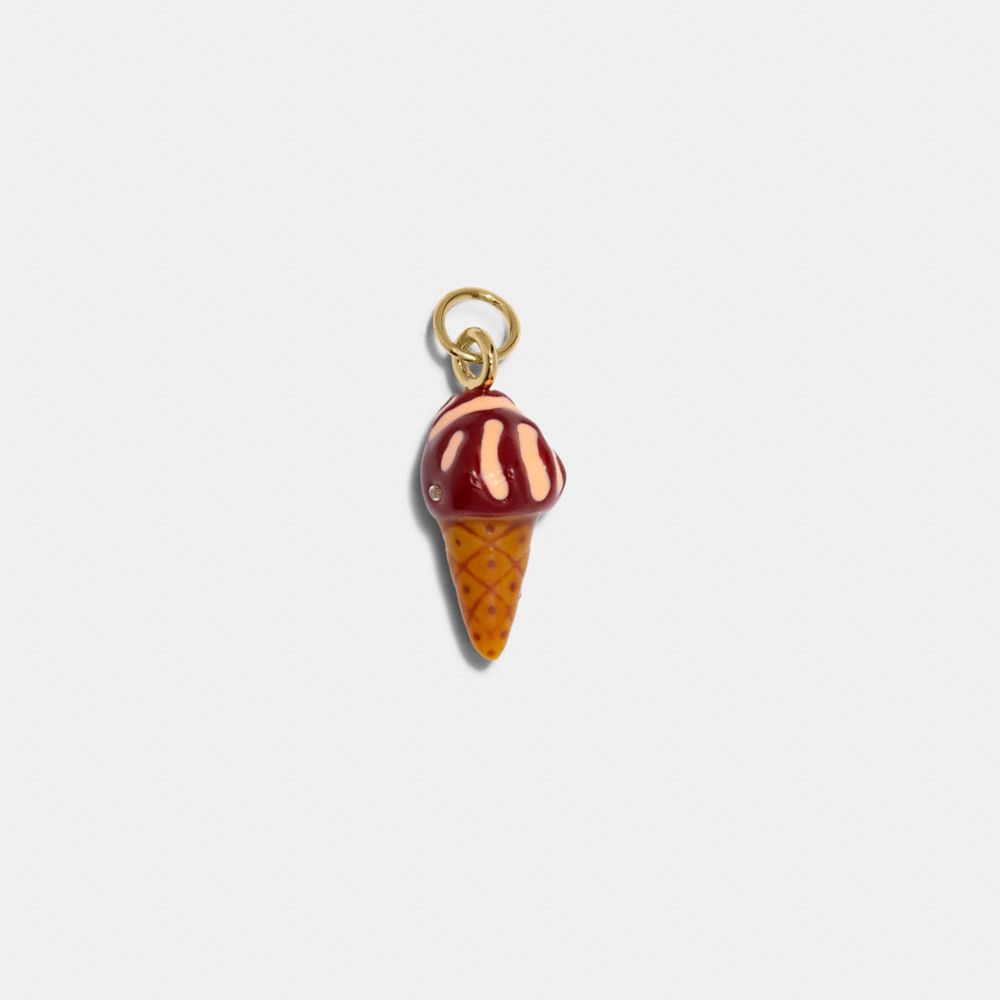 COACH®,ICE CREAM CONE CHARM,Multi,Front View