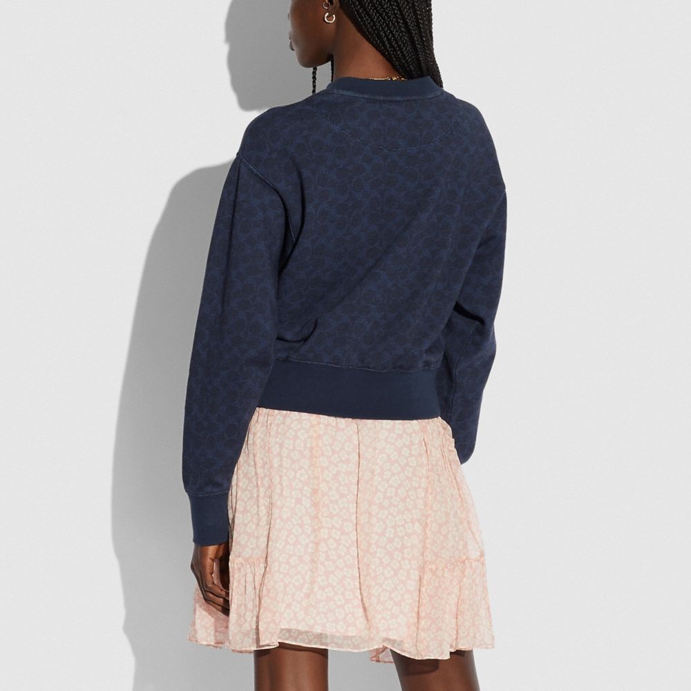 COACH®,Dream On Crewneck In Organic Cotton,,Scale View