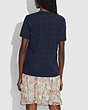 COACH®,DREAM T-SHIRT IN ORGANIC COTTON,Mixed Material,Navy,Scale View