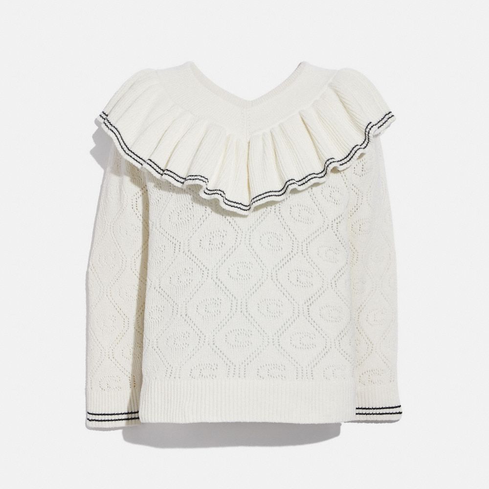 Ruffled Collar Sweater