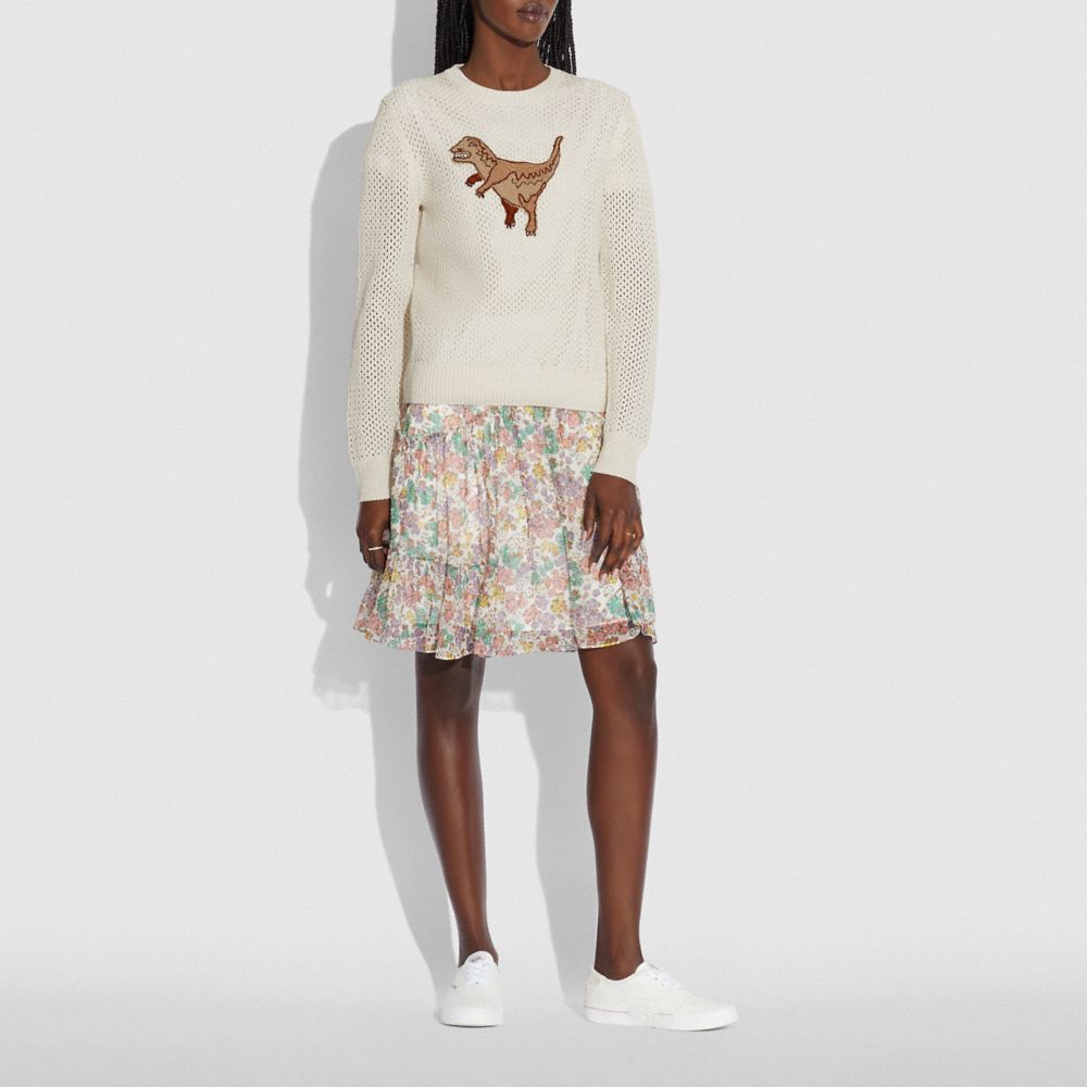COACH®,Crochet Sweater,,Scale View