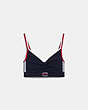 COACH®,SPORTS BRA,Recycled Polyester/Elastane,Navy,Front View