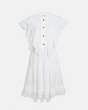 COACH®,BRODERIE ANGLAISE DRESS,cotton,Off White,Front View