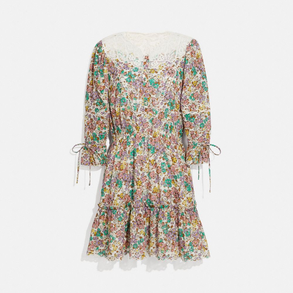 Coach rose clearance print tiered dress